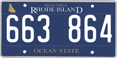 RI license plate 663864