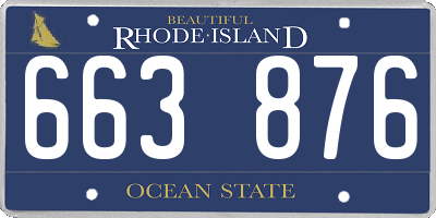 RI license plate 663876