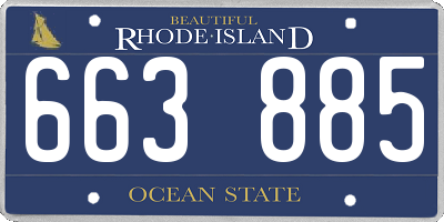RI license plate 663885