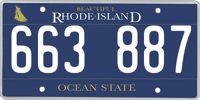 RI license plate 663887