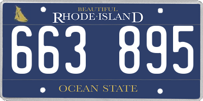RI license plate 663895