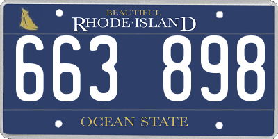 RI license plate 663898