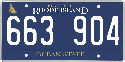 RI license plate 663904