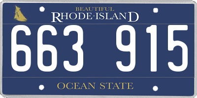 RI license plate 663915