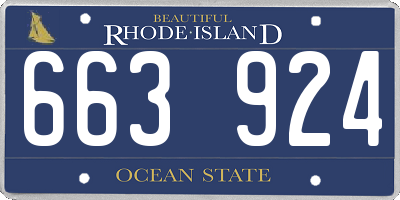 RI license plate 663924