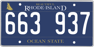 RI license plate 663937