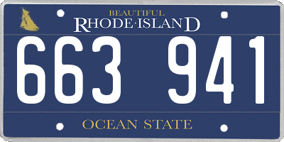 RI license plate 663941