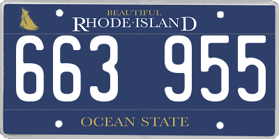 RI license plate 663955