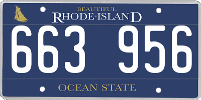 RI license plate 663956