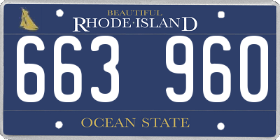 RI license plate 663960