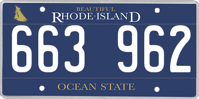 RI license plate 663962