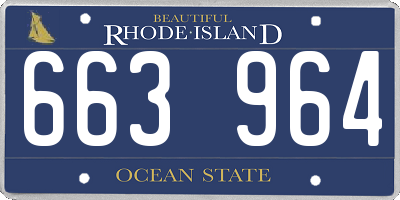RI license plate 663964