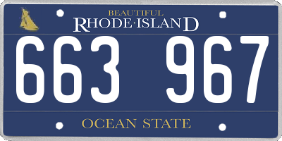 RI license plate 663967
