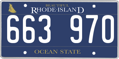 RI license plate 663970