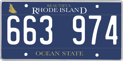RI license plate 663974