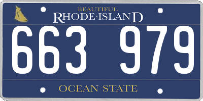 RI license plate 663979