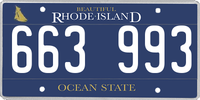 RI license plate 663993