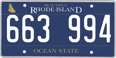 RI license plate 663994