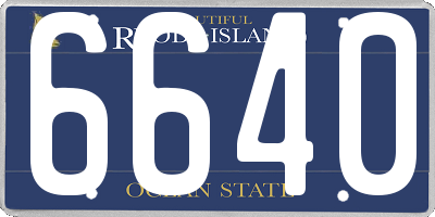 RI license plate 6640