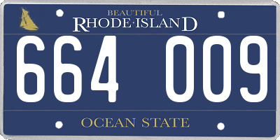 RI license plate 664009