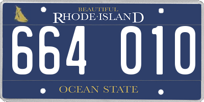 RI license plate 664010