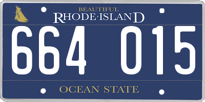 RI license plate 664015