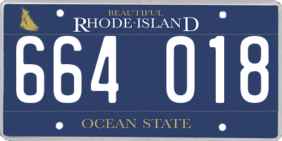 RI license plate 664018