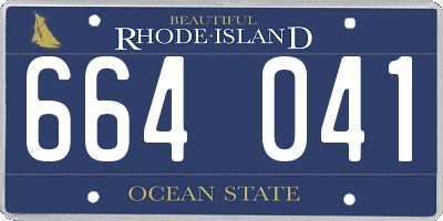 RI license plate 664041