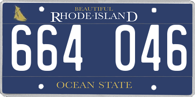 RI license plate 664046