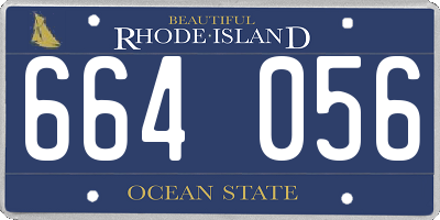 RI license plate 664056