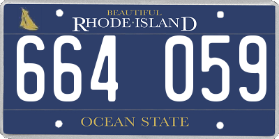 RI license plate 664059