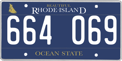RI license plate 664069