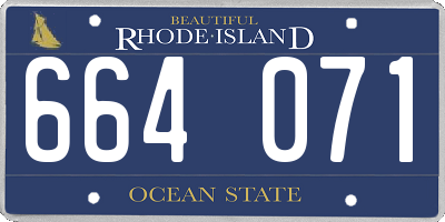 RI license plate 664071