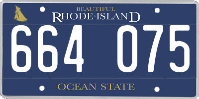 RI license plate 664075