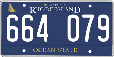 RI license plate 664079