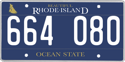 RI license plate 664080