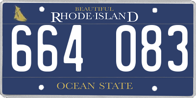 RI license plate 664083