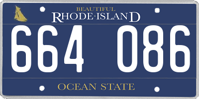 RI license plate 664086