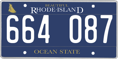 RI license plate 664087