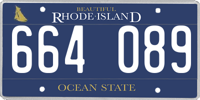RI license plate 664089