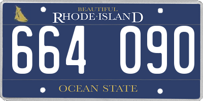 RI license plate 664090
