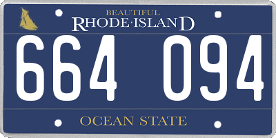 RI license plate 664094