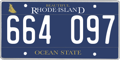 RI license plate 664097