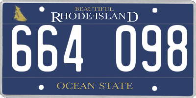 RI license plate 664098