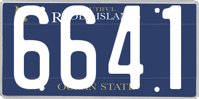 RI license plate 6641