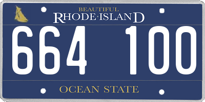 RI license plate 664100