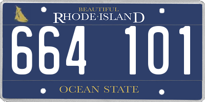 RI license plate 664101
