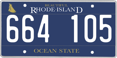 RI license plate 664105