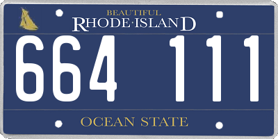RI license plate 664111