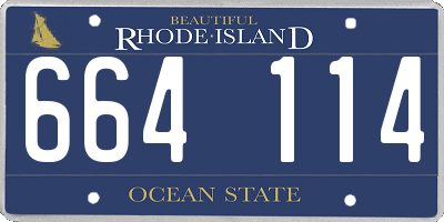 RI license plate 664114